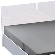 Κρεβάτι διπλό Afina  σε λευκή glossy απόχρωση 160x200εκ