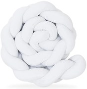 Πάντα πλεξούδα τριπλή χειροποίητη Velvet 200x18εκ Pure White