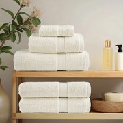 vidaXL Πετσέτες Προσώπου 2 pcs Κρεμ 15 x 21 cm Βαμβάκι