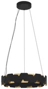 Κρεμαστό Φωτιστικό Μαύρο -Χρυσαφί D61,5xH150cm LED 3000K 4200lm Eglo Altagracia 390031