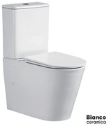 Bianco Ceramica Versa VR12000SC-300 Λεκάνη Χαμηλής Πίεσης 63 Rimless Back To Wall με κάλυμμα Soft Close &amp; καζανάκι White