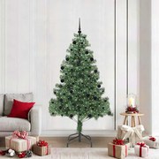 vidaXL Χριστουγεννιάτικο Δέντρο με 300 LED με βάση Πράσινο 210 cm PVC