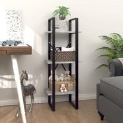 Βιβλιοθήκη με 3 Ράφια Γκρι Σκυροδέματος 40x30x105εκ Επεξ. Ξύλο 806491