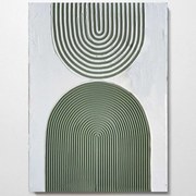 Πίνακας Καμβάς 112RGN1109 50x70cm White-Olive Wallity Κάθετοι Wood, Canvas
