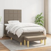 ΚΡΕΒΑΤΙ BOXSPRING ΜΕ ΣΤΡΩΜΑ TAUPE 90X200 ΕΚ. ΥΦΑΣΜΑΤΙΝΟ 3137129