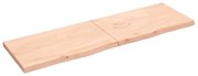 vidaXL Ράφι Τοίχου 200x60x(2-6) εκ. από Ακατέργαστο Μασίφ Ξύλο Δρυός