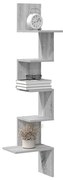 vidaXL Γωνιακή Ραφιέρα Τοίχου Γκρι Sonoma 32x32x127,5 εκ Επεξ. Ξύλο