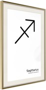 Αφίσα - Zodiac: Sagittarius II - 40x60 - Χρυσό - Με πασπαρτού