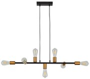 SE21-AB-85 CODY ANTIQUE BNRASS &amp; BLACK METAL PENDANT Δ4 HOMELIGHTING 77-8240