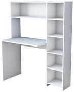 Γραφείο εργασίας-ραφιέρα Janson pakoworld λευκό 113x40x142εκ 182-000033