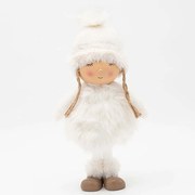 Χριστουγεννιάτικη Διακοσμητική Φιγούρα Κοριτσιού 600-46644 34cm White