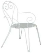 Bliumi  Καρέκλα Εξωτερικού Χώρου Μεταλλική BLIUMI Louisa 5398G Λευκή 58x52x90εκ. BEST-1452198-66
