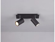 Σποτ Φωτιστικό Οροφής 2xGU10 Διπλό Κινητό Marley Trio Lighting-802400201-Μαύρο 802400201