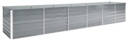vidaXL Ζαρντινιέρα Υπερυψωμένη Γκρι 480x80x77 εκ. Γαλβαν. Χάλυβας