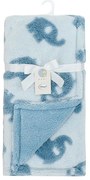 Κουβέρτα Βρεφική Sherpa Jacquard Elephant 08 Sky Blue DimCol Αγκαλιάς 75x100cm Πολυέστερ