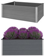 Ζαρντινιέρα Υπερυψωμένη Γκρι 150 x 100 x 54 εκ. από WPC - Γκρι