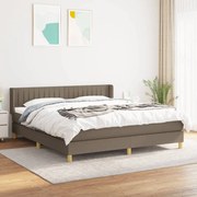 ΚΡΕΒΑΤΙ BOXSPRING ΜΕ ΣΤΡΩΜΑ TAUPE 180X200 ΕΚ. ΥΦΑΣΜΑΤΙΝΟ 3130453