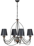 Φωτιστικό Οροφής - Πολυέλαιος Berfin 846STL1441 Φ60x90cm 4xE14 40W Black Opviq