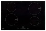 Εστία Επαγωγική με 4 Εστίες &amp; Πλήκτρα Αφής 77 εκ. 7000 W Γυάλινη 51439