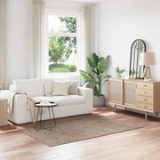 vidaXL Χαλί shaggy  με λατέξ καφέ 140x200 εκ