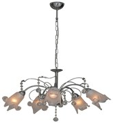 Φωτιστικό Οροφής 77-3364 1017-5P Memo Chrome Homelighting Μέταλλο,Γυαλί