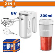 BF WADFOW ΣΕΤ ΜΙΞΕΡ + ΜΠΛΕΝΤΕΡ ΜΠΑΤ. 8V 2 σε 1 ONE PROMOTION (WFM022T)