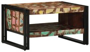 Τραπεζάκι σαλονιού πολύχρωμο 70x50x38cm Ξύλο μασίφ αναγεννημένο - Πολύχρωμο