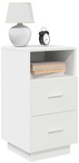 vidaXL Κομοδίνο με 2 συρτάρια Λευκό 36x36x68 cm