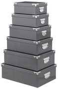 Κουτιά Αποθήκευσης (Σετ 6τμχ) F-V Corner Boxes D.Grey 160314J