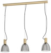 Φωτιστικό Οροφής-Ράγα Lebalio 99314 Black Eglo Metal, Glass