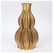 Βάζο Πορσελάνινο 3d Χρυσό 19x19x35cm 752-21098 Estheti-752-21098-Χρυσό 752-21098