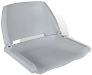 vidaXL Κάθισμα Σκάφους Πτυσσόμενη Πλάτη Γκρι 48x51x41εκ Χωρίς Μαξιλάρι