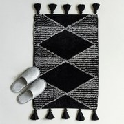 Πατάκι Μπάνιου Imani Black Nima 50X80cm 100% Βαμβάκι