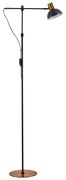 Φωτιστικό Δαπέδου SE21-GM-39-MS3 ADEPT FLOOR LAMP Gold Matt and Black Metal Floor Lamp Black Metal Shade+ - 51W - 100W - 77-8352