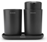 Brabantia 1003491 Σετ αξεσουάρ μπάνιου ReNew Dark Grey 3τμχ