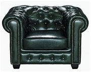 CHESTERFIELD 689 Πολυθρόνα Σαλονιού - Καθιστικού / Δέρμα Antique Green 103x92x72cm Ε9574,13