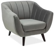 FOTEL ELITE 1 VELVET C.BEŻ BLUVEL 40 / WENGE