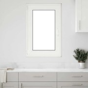 vidaXL Παράθυρο Υπογείου "RISOR" 60x100 εκ. Ανακλινόμενο & Περιστρεφόμενο DIN Αριστερά Λευκό