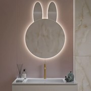 Παιδικός Καθρέπτης τοίχου Rabbit 70x100εκ. με φωτισμό Led Διακόπτης Αφής: Όχι