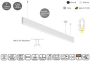 MP27.70P-339-H-3-O-OF-WH Linear Profile Lighting Ceiling 27.5x70mm 339cm HOMELIGHTING 77-23255