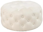 Σκαμπό-πουφ Ferdia βελούδο κρεμ Φ59x28.5εκ 59x59x28.5 εκ.