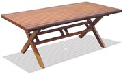 Σταθερό Παραλληλόγραμμο Τραπέζι Acacia Wood 200 x 100 x 76(h)cm