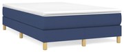 vidaXL Κρεβάτι Boxspring με Στρώμα Μπλε 120x190 εκ. Υφασμάτινο