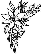 Διακοσμητικό Τοίχου Flower 579LDN1157 30x50cm Black Wallity Μέταλλο