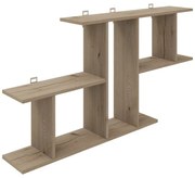 Ραφιέρα τοίχου Vertoura pakoworld σε oak απόχρωση 116x18.5x60cm