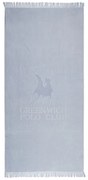 Πετσέτα Θαλάσσης 3624 Silver-Grey Greenwich Polo Club Θαλάσσης 70x170cm 100% Cotton