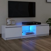 Έπιπλο Τηλεόρασης με LED Λευκό 140x40x35,5 εκ. 804292