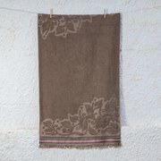 Πετσέτα Θαλάσσης (80x150) White Fabric Dunara Beige