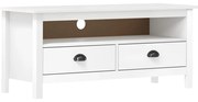 vidaXL Έπιπλο Τηλεόρασης Hill Λευκό 110x40x47 εκ. Ξύλο Πεύκου