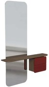 Καθρέπτης Τοίχου One More Look 5820C5620-5 78x15x118cm Dark Oak-Red Umage Ατσάλι,Ξύλο